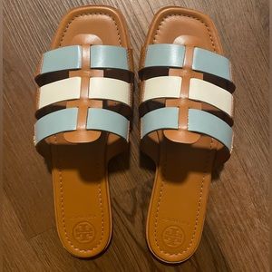 Tory Burch Sandals - White and Blue